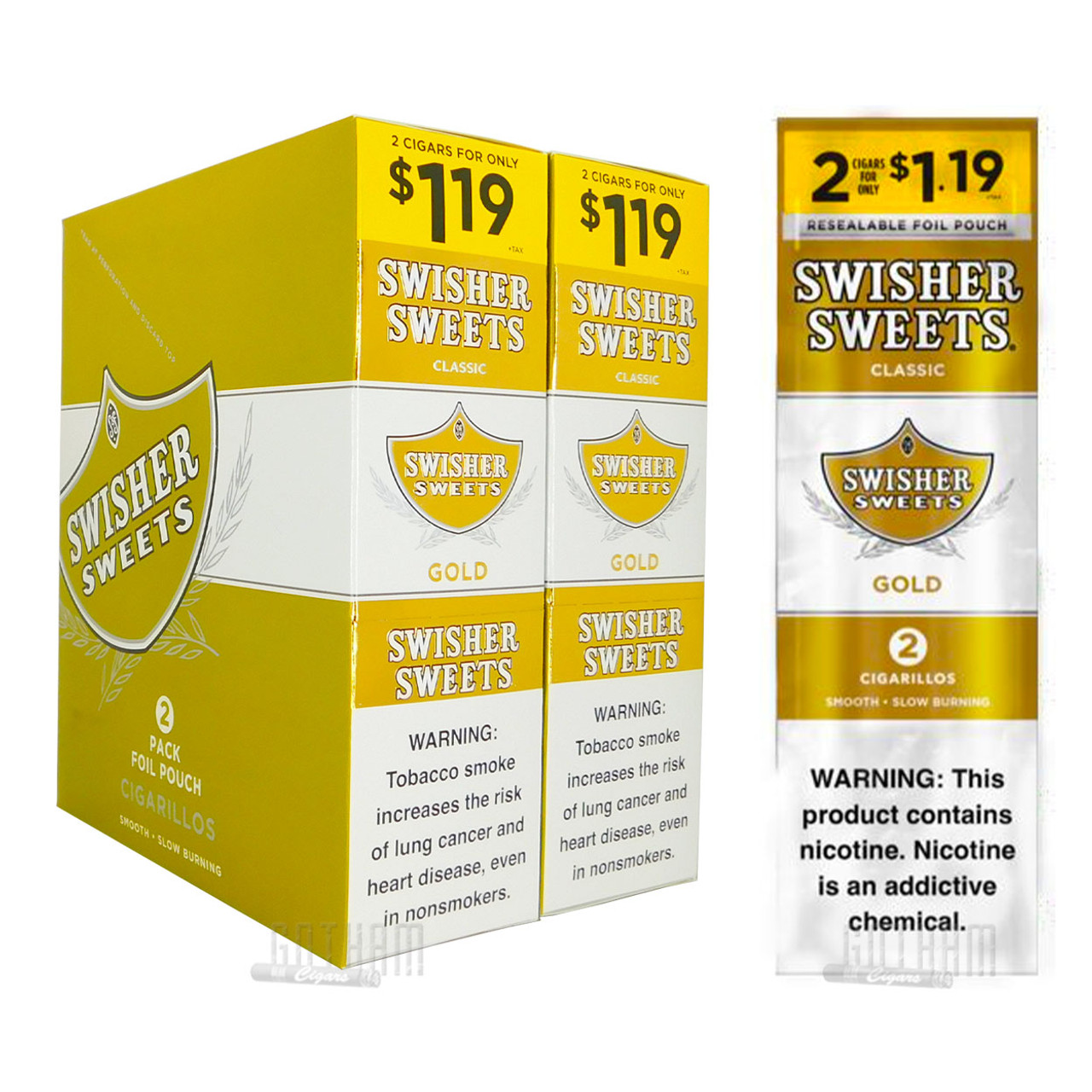 SWISHER SWEETS - SWISHER SWEETS CIGARALLOS 2 PK HONEY BANANA